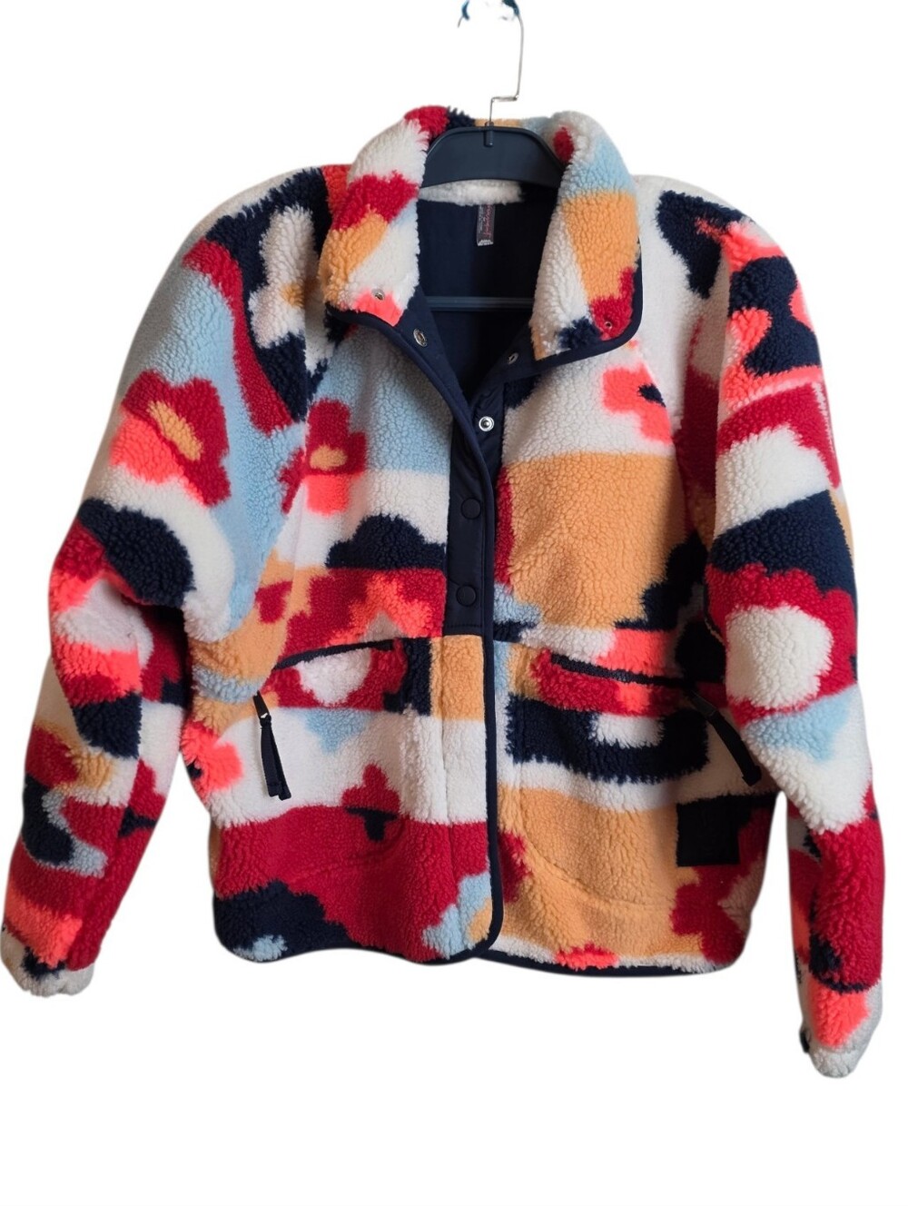 Free People Movement Hit The Slopes Printed Fleece Jacket Size S NWT - Picture 2 of 16